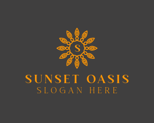 Orange Sun Pattern logo design