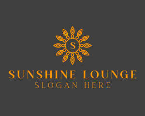 Orange Sun Pattern logo design