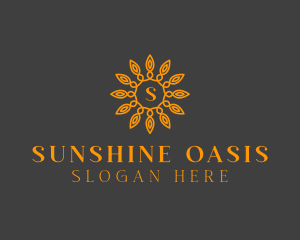 Orange Sun Pattern logo design