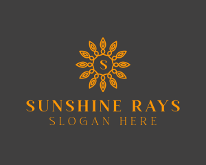 Orange Sun Pattern logo design