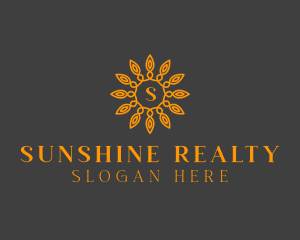 Orange Sun Pattern logo design