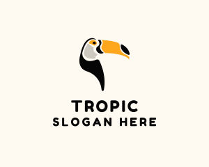 Toucan Tropical Bird logo design