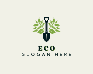 Leaf Gardening Shovel Logo