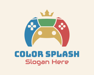 Colorful Royal Gamepad logo design