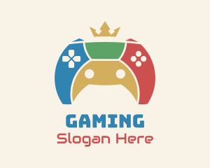 King - Colorful Royal Gamepad logo design