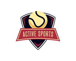 Sports - Tennis Sports Shield logo design