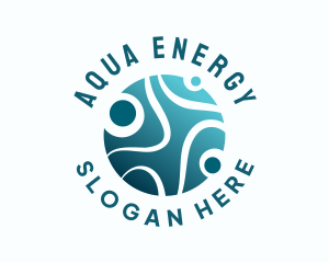 Clean Aqua Bubbles logo design