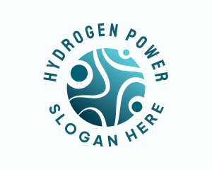Hydrogen - Clean Aqua Bubbles logo design