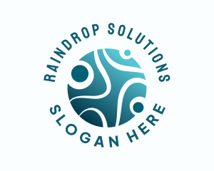 Raindrop - Clean Aqua Bubbles logo design