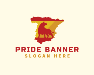 Flag - Spain Bull Flag logo design