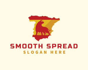 Spain Bull Flag logo design