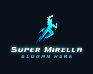 Super Lightning Man logo design