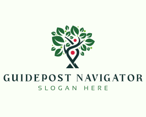 Tree GPS Navigation logo design