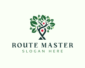 Tree GPS Navigation logo design