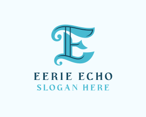 Retro Gothic Business Letter E logo design