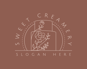 Floral Cake Pastry logo design