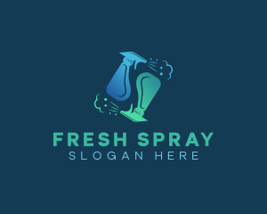 Spray Sanitation Cleaning logo design