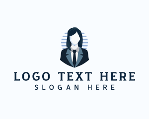 American Suit - Woman Office Profile logo design