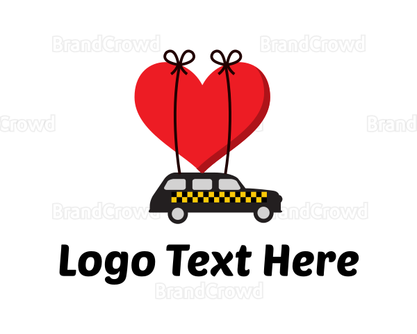 Taxi Cab Love Heart Logo