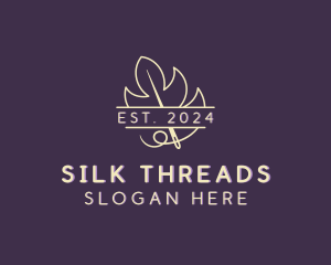 Leaf Needlecraft Stitching logo design