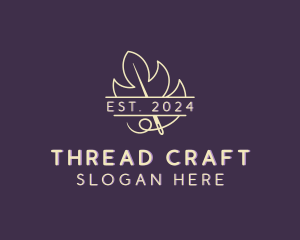 Stitching - Leaf Needlecraft Stitching logo design