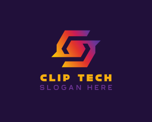 Colorful Tech Symbol logo design