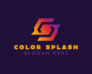 Colorful Tech Symbol logo design