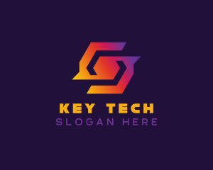 Colorful Tech Symbol logo design