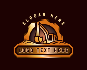 Excavation - Excavator Gear Construction logo design