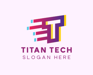 Speedy Motion Letter T logo design