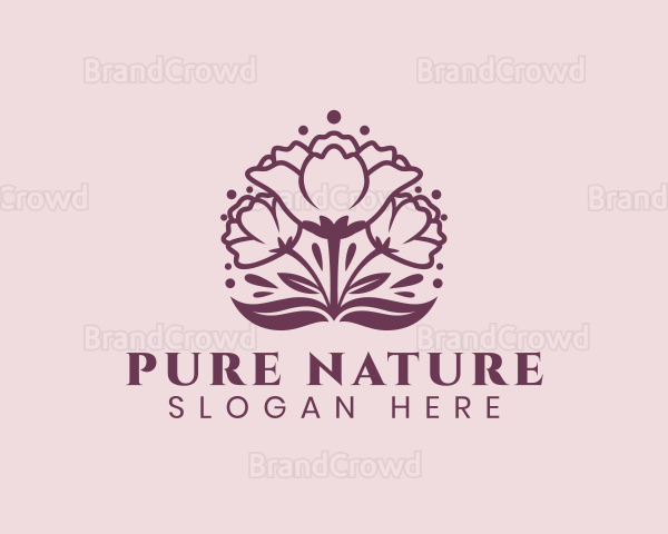 Natural Flower Petal Logo