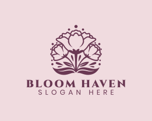 Natural Flower Petal logo design