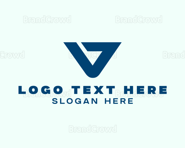 Bold Business Letter V Logo