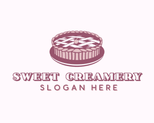 Cherry Pie Dessert logo design