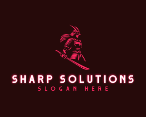 Sharp - Female Shogun Warrior logo design