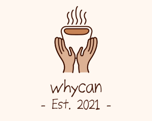 Coffee Mug - Hot Coffee Cup Hands logo design