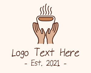 Espresso - Hot Coffee Cup Hands logo design