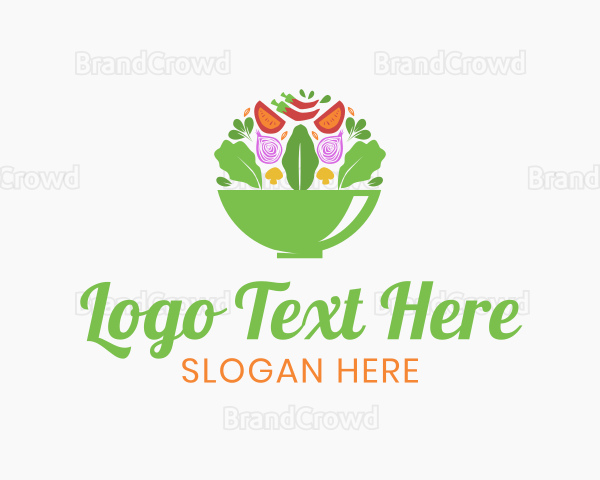 Salad Food Restaurant Logo