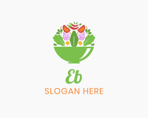 Salad Food Restaurant Logo