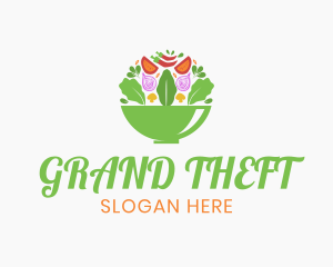 Salad Food Restaurant Logo