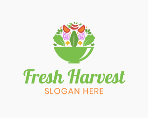 Vegetables - Salad Food Restaurant logo design