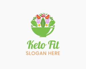 Keto - Salad Food Restaurant logo design