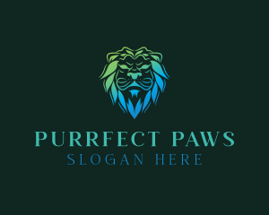 Wild Feline Lion logo design