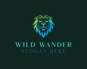 Wild Feline Lion logo design