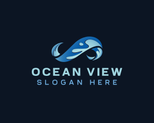 Ocean Surfing Wave logo design