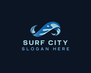 Ocean Surfing Wave logo design