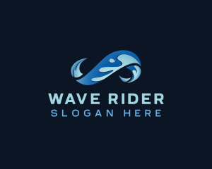 Surfing - Ocean Surfing Wave logo design