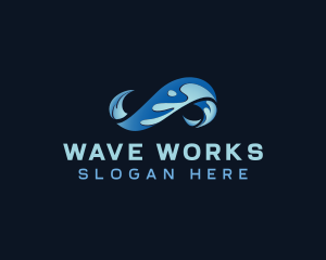 Ocean Surfing Wave logo design