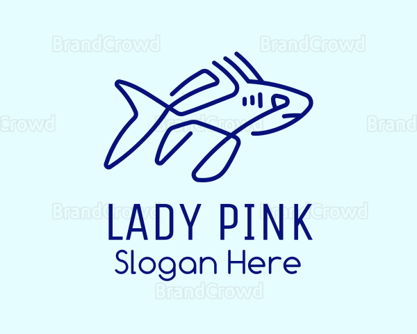 Blue Shark Monoline Logo