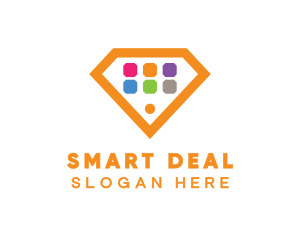 Diamond Smart Device Apps logo design